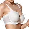 Selene Reggiseno Violeta con Ferretto e Fascia Alta, Coppa Preformata, Disponibile in Coppa G, Nero, 4G