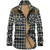 Zanisouta Camicia da lavoro da uomo a quadri, fodera in pile, calda imbottitura, fodera interna in flanella, per taglialegna, in flanella, morbida, per attività all'aria aperta, O rosso., XXL