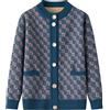 TOSOFT 4 Modelli di Cardigan Termici in Velluto da Nonna Maglioni in Pile da Donna di Mezza età E Anziana Cappotto Taglie Forti(Blue 3,5XL)