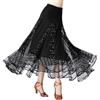 Generisch Gonna da ballo da donna, lunga swing, moderna, standard, valzer, competizione, danza del ventre, latina, tango show, gonna, maxi gonna, costume da danza del ventre, R nero., M