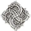 BELTINGER Fibbia da cintura Draghi Celtici 4,0 cm | Fibbia Fibbia intercambiabile da cintura 40mm solida | Abiti da GRV e medievali | Argento