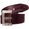 Diesel Cintura BIROC Cintura Ragazza Donna Vera Pelle (Marrone, 80 cm)