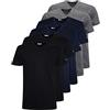 LEGEA T-Shirt Uomo Art. 830 Conf. 6pz Scollo V Assortito M