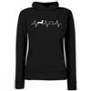 Settantallora - Felpa con Cappuccio Donna J3356 Grafica Simpatica Bassotto Love My Dog Taglia S