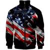keephenDE Cappotto con Zip con Bandiera USA Bomber con Stampa 3D della Bandiera Americana Moda Giacca Oversize Harajuku Coppia Baseball Abbigliamento Uomini Vestiti