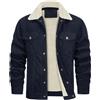 Oanviso Giubbotto Invernale Uomo Giacche Invernali Termica Vintage Giacca di Velluto A Coste A-Blu Navy M