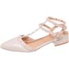 HTNEDNST Slingback Pumps Donna Slip on Slingpumps Kitten Tacchi Tacco Stiletto Elegante Chiuso Sandali Comodi Estivi Scarpe Da Danza Sandali Casual, A8 Beige, 38 EU