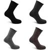 eMMe SQUARE - Calzini Sanitari in Lana di Alpaca Invernali, con Elastico Morbido a Taglio Laser, Alta Qualità Made in Italy, Colore Assortito Scuro, Taglia 35-40, 4 Paia