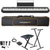 MusicalStore2005 Set Scolastico per Casio CDP-S110 Nero Piano Digitale 88 Tasti Pesati - Completo di Borsa Imbottita a Tracolla MusicalStore2005, Stand a X, Panchetta Regolabile, Alimentatore e Pedale
