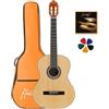 ffalstaff C40 Chitarra Classica 4/4 top in abete massello, fondo e fasce in sapele, tastiera e ponte in palissandro, binding in ABS bianco, con borsa colorata, plettri e muta