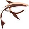 Generico Capotasto per ukulele, capotasto per chitarra Shark, Capotasto con corde in metallo, Capotasto per chitarra a forma di squalo, capotasto fresco e leggero per appassionati di musica, per chit