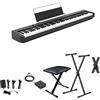 MusicalStore2005 Set Scolastico per Casio CDP-S110 Nero Piano Digitale 88 Tasti Pesati - Completo di Stand a X, Panchetta Regolabile, Alimentatore e Pedale