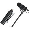 Pronomic MCM-100 Microfono a Condensatore Miniaturizzato per Strumenti (Collo d'oca, Adattatore XLR, Supporti Microfonici opzionali) nero