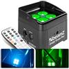 Beamz TP 46 Truss - Faretto Par Uplight, 4 LED 4in1 da 4W, Mix Luci RGB-UV, 3, 4-1, 4 o 8 Canali DMX, DMX e Modalità Standalone, Dimmer 0-100%, 9 Canali DMX, Funzione Master/Slave