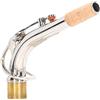 Pwshymi Collo per sassofono contralto, 24, 5 mm argento curva sax collo per giocare Accessori per prestazioni