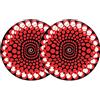 Zomo Slipmat Balls Red, panno antistatico per console, confezione da 2 pezzi