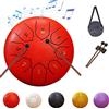 OKESYO Tamburo antipioggia per giardino 6 pollici, 8 note Rain Drum Outdoor per giardino, acciaio Tongue Drum Rain, tamburo di pioggia Chakra, tamburo impermeabile per lingua in acciaio per giardino