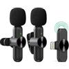 Cimkiz Lavalier - Microfono wireless per iOS, mini microfono wireless per registrazione, Live Streaming, YouTube, TikTok, Facebook, riduzione del rumore, Plug & Play, non richiede app e Bluetooth