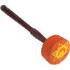 HEEPDD Mazzuolo Campana Tibetana in Feltro Lana e Legno Duro Artigianale Arancione, Bastoncino Percussione 18cm 45g per Suono Vibrazionale, Meditazione Buddista Riduzione Stress