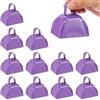 PATIKIL 12 campanelle a forma di mucca per partite di calcio, campane da 7,6 cm, per eventi sportivi, in metallo, con manico, per tifo, viola chiaro