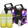 SPARKLERS CLUB Macchina per fumo 700 W effetto Astro e 9 LED + liquido per fumo, potenza 700 Watt, flusso molto buono, tempo di riscaldamento rapido, serbatoio 15 cm, facile da trasportare, ideale per DJ (2 macchine