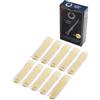 Feeshoppher Set di 10 ance per clarinetto in Sib, con scatola, ance professionali per clarinetto in Sib, tradizionali ance bam-boo, per clarinetto in Sib, 1,0-3,5, per parti di bocchino per clarinetto