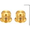 QUARKZMAN 2 Pz Manopole in Alluminio per Potenziometro, 3/16 (4mm) Manopole di Controllo Volume e Tono Universali per Chitarra, Basso, 3/4 Oro