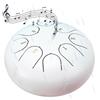 Hliloy Ch-akra - Tamburo per pioggia all'aperto, impermeabile, per strumenti da giardino, da 15 cm, 8 note, colore bianco