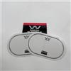 Wambooka Slam Pad - Patch Protettivo per Grancassa (Set da 2) (Bianco, Doppio pedale)