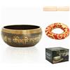 Restokki Set di campane tibetane martellate a mano per meditazione Nepal, campane tibetane per meditazione yoga, consapevolezza, guarigione