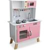 Teorema FATTO DI LEGNO - Cucina Giocattolo in Legno Grande per Bambini con Accessori, Cucinetta Completa con Forno e Microonde, Gioco di Ruolo per Bambina 3+ Anni (68 x 30 x 89,5 cm)