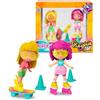 Pinypon TOP Roller Girls, set di 2 personaggi su ruote, 1 con pattini e 1 con skateboard, braccia e gambe articolate, vestiti e scarpe intercambiabili, include accessori, + 4 anni, Famosa (PNN02000)