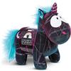 NICI 45712 Unicorno Moon Beamer I Pupazzo 22cm Edizione Speciale I Giocattolo per Bambini, Bambine e Neonati I Peluche Glitterato da Collezione per Giocare e coccolare I Nero/Turchese