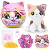 Pets Alive Smitten Kittens Series 2 (Calico Cat) by ZURU: Peluche interattivo con 10 suoni, sorpresa unboxing, peluche morbido collezionabile per bambini dai 3 anni in su