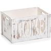 Avilia Scatola Home Organizer per Riviste e Libri - Contenitore per Organizzazione Salotto e Armadi, in Legno, 35x25x20 cm, Bianco