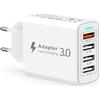 YEONPHOM Caricatore USB Multiplo, Presa USB Multipla 4-Porte 33W Caricatore Rapido Spina Alimentatore USB Caricabatterie Cellulare Veloce per iPhone 14 13 12 11 XS 8,iPad,Samsung S23 S22 S21