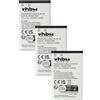 vhbw 3x batteria compatibile con Beghelli, SLV20+ smartphone cellulare (1200mAh, 3,7V, Li-Ion)