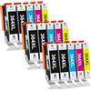 Jettruemedia 364XL Multipack Cartucce d'inchiostro Compatibili con HP 364 XL per Photosmart 5510 6510 5515 5520 5524 7510 7520 Deskjet 3070A 3520 3524 3522 Officejet 4620 4622 4610 (15-Pezzi)