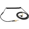 System-S Cavo di ricambio 2 m AUX jack 3,5 mm maschio a maschio, angolo per Marshall Major 4 3 2 cuffie a spirale