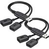 Cable Matters Conf. da 2 splitter USB-A M-F 1 in 2, 0,3 m