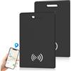 Behogan 2 cartine sottili per portafogli ricaricabili, IP68, impermeabile, compatibile con Apple Find My(solo iOS), Wallet Tracker per borsa da viaggio, portafoglio
