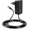 AYHYHLJZJ Adattatore di alimentazione 12V 2A, caricabatterie universale CA/CC 100-240V, spina 5,5 x 2,1 mm, positivo centrale, cavo da 1,5 m, livello di efficienza energetica VI, massima sicurezza
