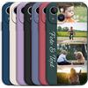 Sunrive Personalizzate Cover compatibile con Xiaomi Redmi 14R 13 4G K70 K80 13C 12C 10C 9C 10 9A 9 Note 15 13R 13 12 11 10 9 8 7 5 Plus 11T Pro A3,con 4 Fotos Testi Frase Logo Disegni e Grafiche