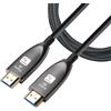 Techly 365207 Cavo Ottico Attivo HDMI™ 2.1 Active Optical Cable 8K 48Gbps eARC HDMI™ A/A M/M 15m Nero