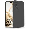 N NEWTOP Cover Compatibile per Honor 200 PRO, Custodia TPU SOFT Gel Silicone Ultra Sottile Flessibile Case Posteriore Protezione Fotocamera Anti Urto Guscio Scocca Colorato Thin (Nero)