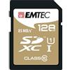 EMTEC Scheda di memoria SDXC classe 10 da 128 GB, SDXC, classe 10, 85 MB-s, nero, marrone