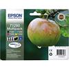 Epson T1295 C13T12954012 - Cartuccia di inchiostro originale, 4 pezzi, 11,2-7 ml (nero-bianco-colore)