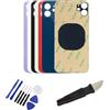 Expert-mobiles Vetro posteriore compatibile per iPhone 12 + adesivo + utensili (blu)