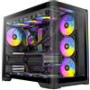 Antec C5 Curve ARGB, 4 ventole ARGB PWM da 120 mm incluse, fino a 10 ventole contemporaneamente, porta Type-C 3.2 Gen 2, pannelli frontali e laterali in vetro temperato curvo, supporto radiatore 360
