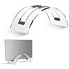 lasuroa Supporto Verticale per Laptop da Scrivania, Trasparente Supporto per Laptop Acrilico Invisibile Salvaspazio Dock per Notebook per MacBook HP dell Organizer Scrivania per Ufficio Casa